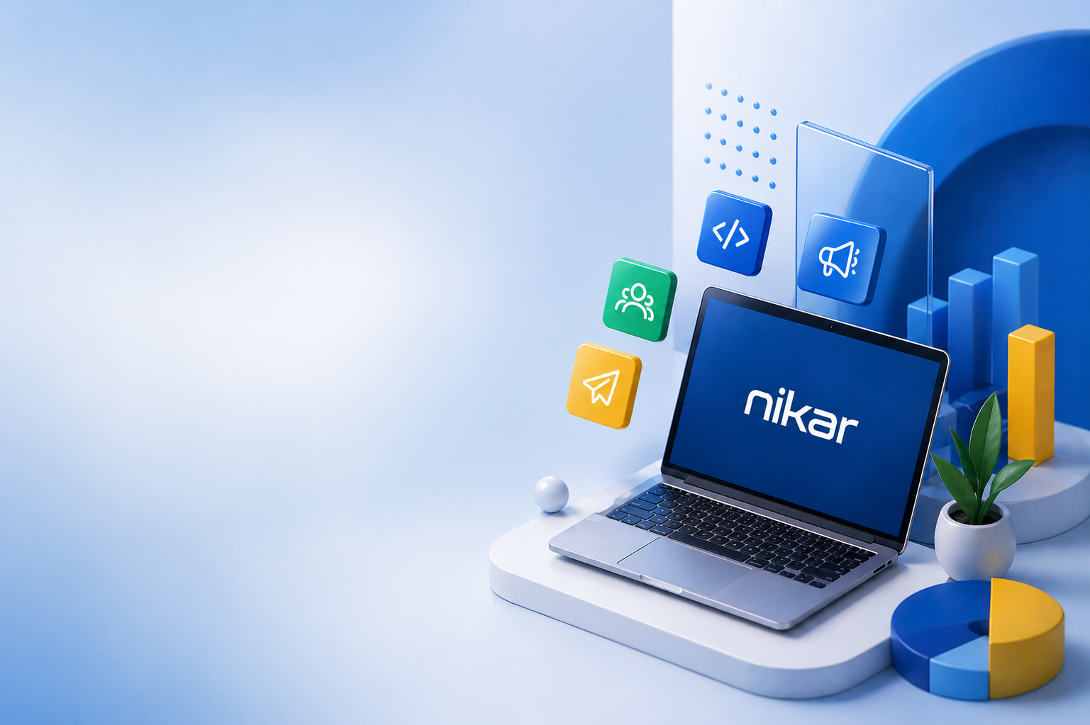 NIKAR digital services hero banner